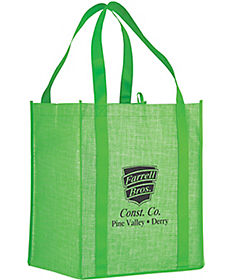 Clearance Promotional Items | Cheap Promo Items: Reusable Silver Tone Colossal Grocery Tote Bag